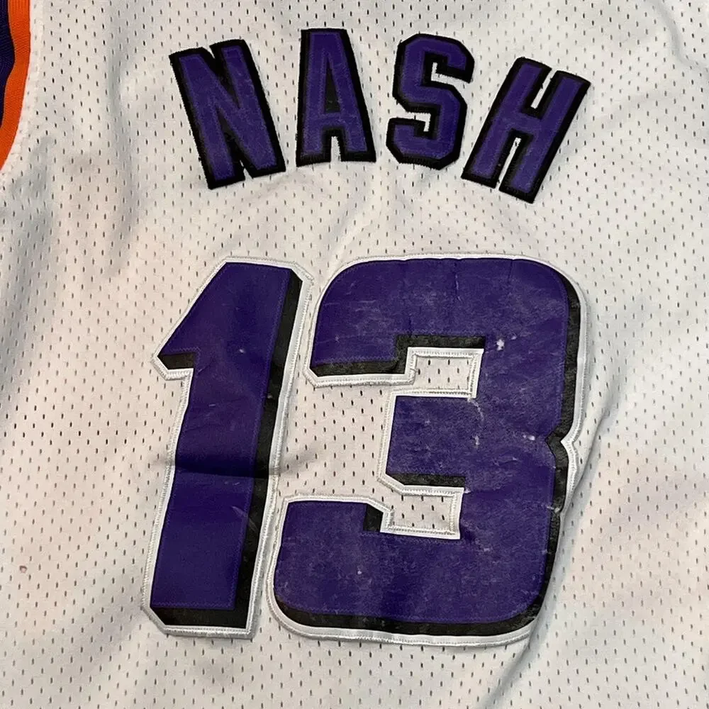 Phoenix Suns Jersey Mens S White NBA Steve Nash 13 Adidas Hardwood Classics